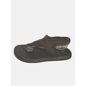 Sanuk Womens Size 9 Brown Yoga Sling Sandals Made In China